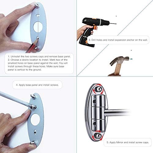 10X Wall-Mounted Makeup Mirror