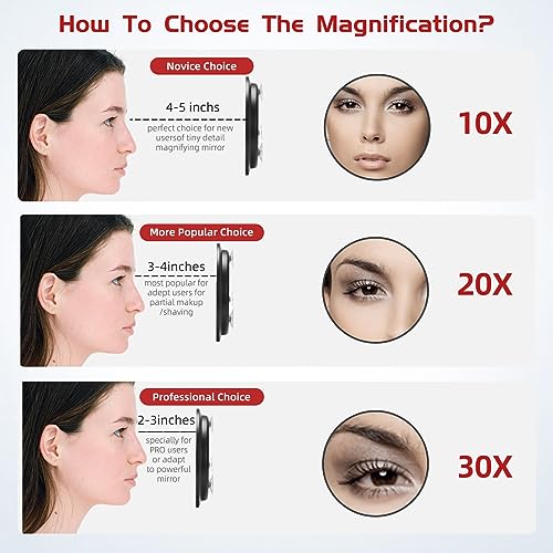 30X Magnifying Mirror for Makeup Shaving