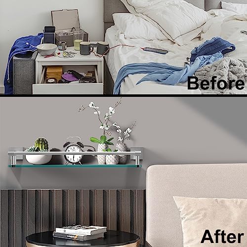 Stainless Steel Glass Wall-Mounted Bathroom Organizer