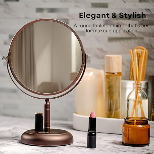 7 Tabletop Makeup Mirror with 1X5X Magnification