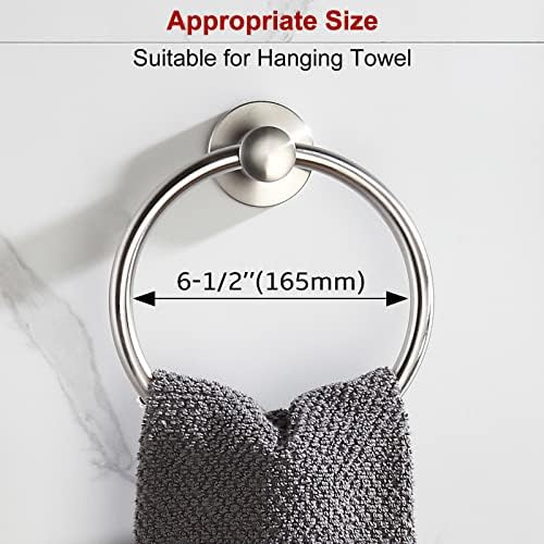 BGL Stainless Steel Towel Ring Brushed Nickel 2-Pack