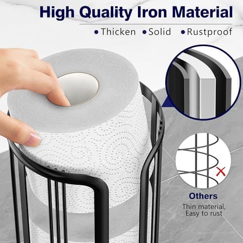 Epicano Toilet Paper Holder Stand Black