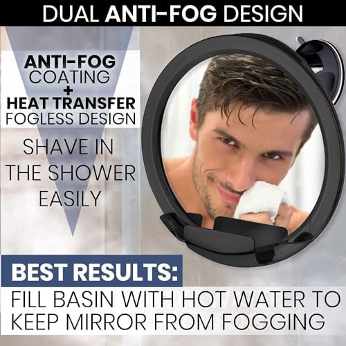 MIRRORVANA Dual Antifog Shower Mirror