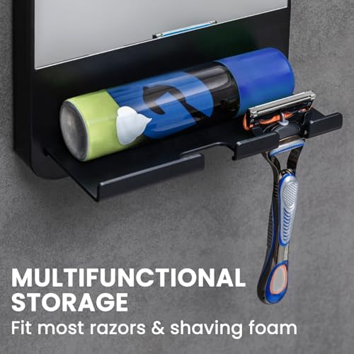 Fogless Shower Mirror wRazor Holder