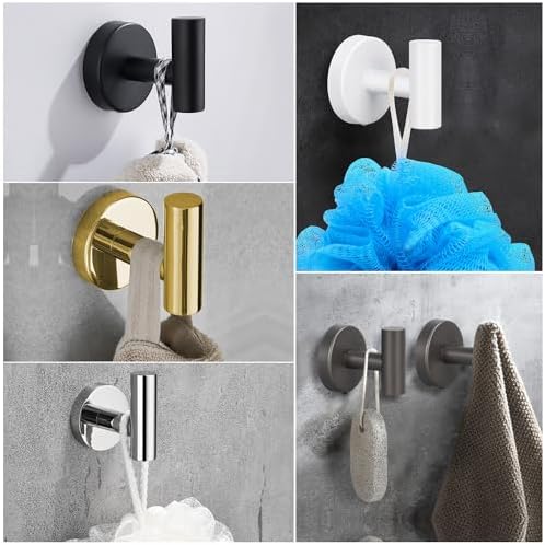 Durable Space-Saving Towel Hook Set Matte Black More