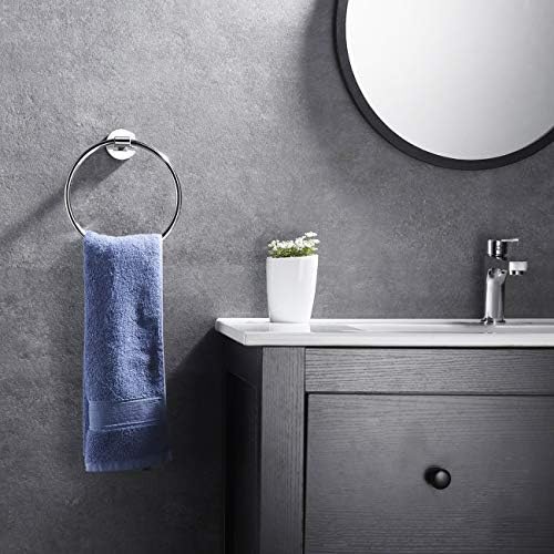 Hoooh Stainless Steel Towel Ring 304 Durable Wall Mounted