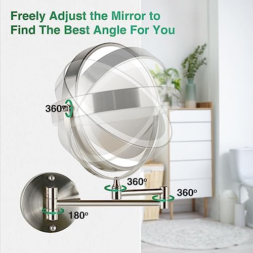 GreFrom Rechargeable Wall-Mounted Makeup Mirror