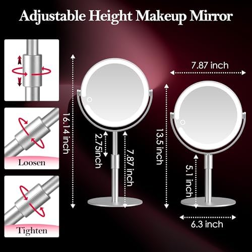 Pedomirror - Luxury Rechargeable Makeup Mirror with 360 Light