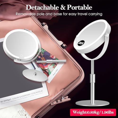 Pedomirror - Luxury Rechargeable Makeup Mirror with 360 Light