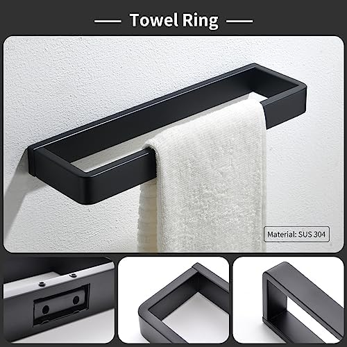 YACVCL 4-Piece Matte Black Bathroom Accessories Set