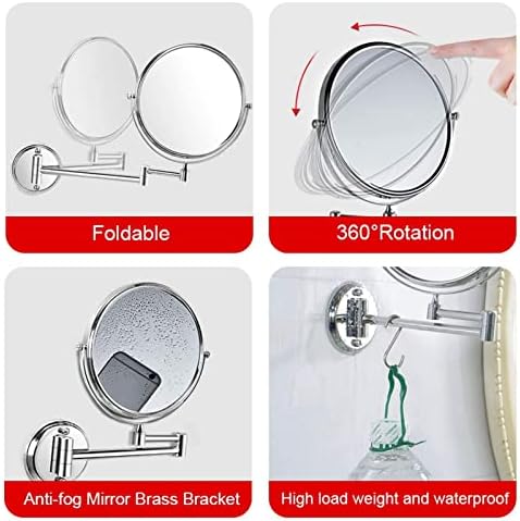 Bathroom Beauty Essentials Deluxe Double-Sided Makeup Mirror