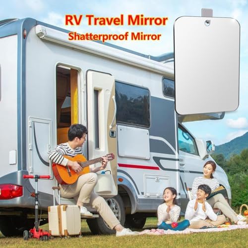Unbreakable Large Portable Shaving Mirror for Men Durable Travel Companion