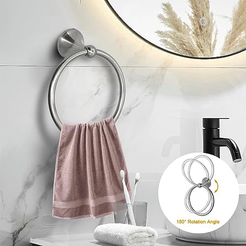 8-Piece Adjustable Towel Bar Set for Bathroom Hardware