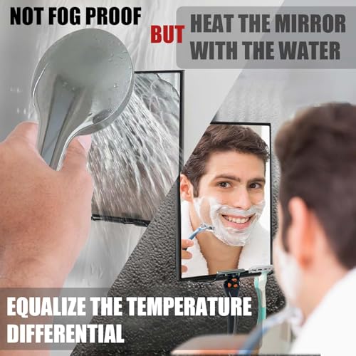 QiShui 360 Rotate Reusable Shower Mirror for Shaving