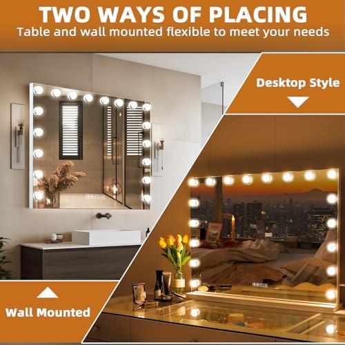 M MISAVANITY Large Vanity Mirror with Lights