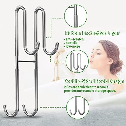 Double-Sided Shower DoorHooks - Heavy Duty
