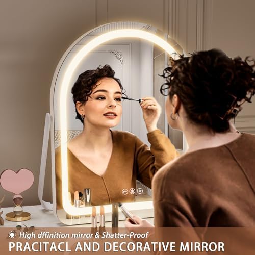 Stylish 115x14inch Vanity Mirror with 360 Rotation LED Lights Smart Touch Controls