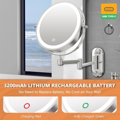 Wall Mounted Magnifying Makeup Mirror