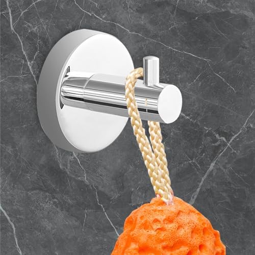 2 Pack Stainless Steel Robe Hooks for Bathroom