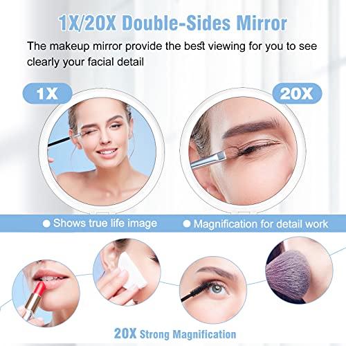 High-Magnification Double-Sided Makeup Mirror