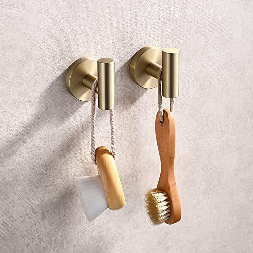 TASTOS Brushed Gold Bathroom Towel Hook Set