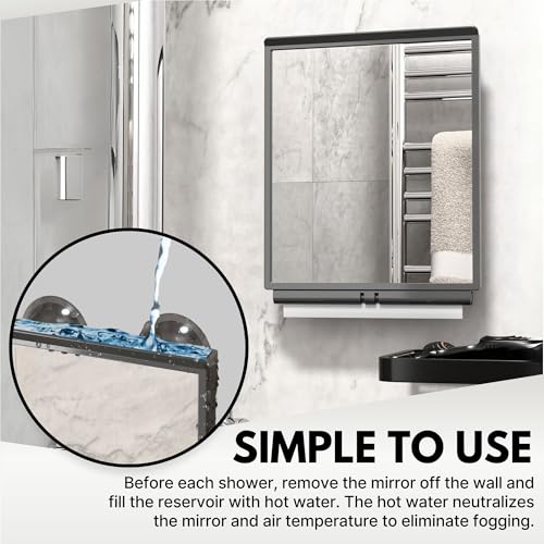 Fogless shower mirror keeps you seeing clearly