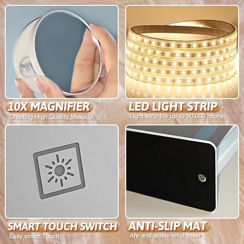FENNIO 2-in-1 Vanity Mirror with Lights