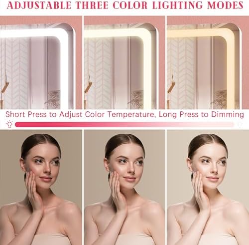 ROLOVE Vanities with Lights for Makeup Ultra-compact Smart Dimmable