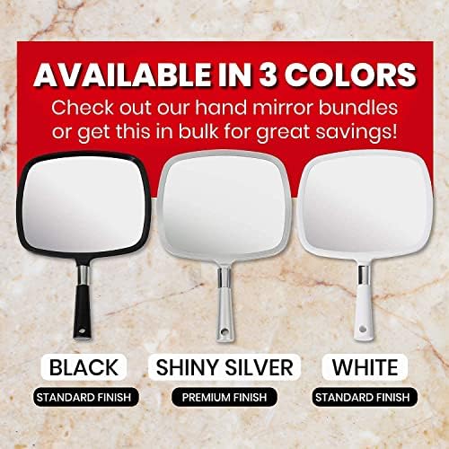MIRRORVANA Large Hand Mirror withComfortable Handle