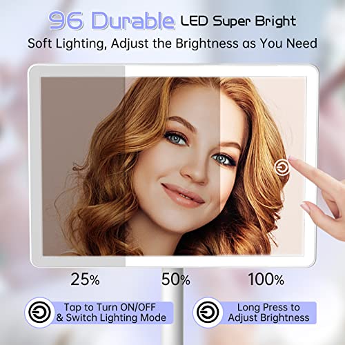 High-Quality Makeup Vanity Mirror with 96 LED Lights and 10x Magnification