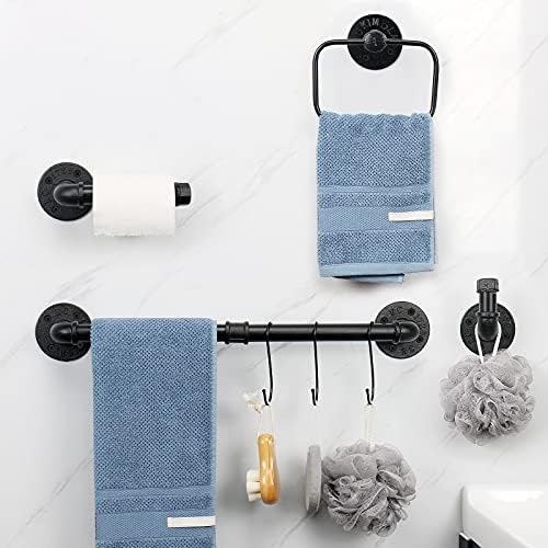 Jeasor Industrial Pipe Bathroom Towel Ring Kit
