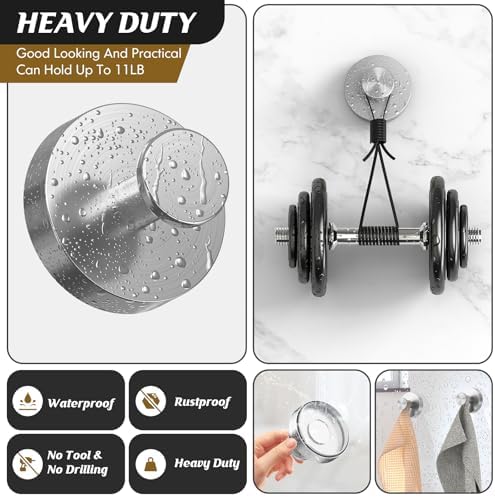 Sleek Suction Cup Hooks for Shower