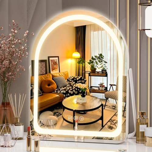 Stylish 115x14inch Vanity Mirror with 360 Rotation LED Lights Smart Touch Controls