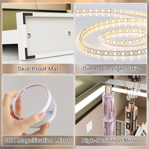 Vanity Mirror with Dimmable LED Lights
