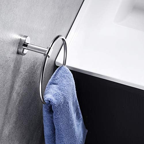 Hoooh Stainless Steel Towel Ring 304 Durable Wall Mounted