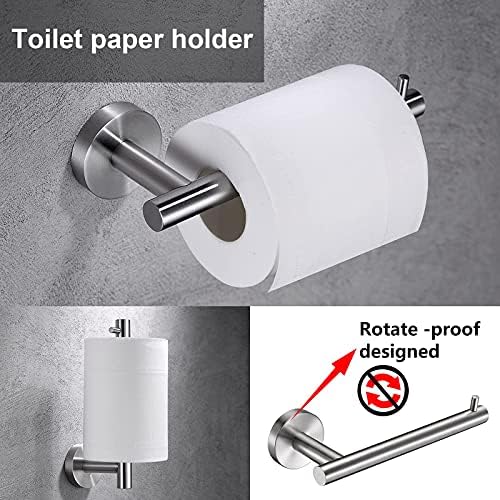Sturdy Stainless Steel Towel Toilet Paper Holder Set