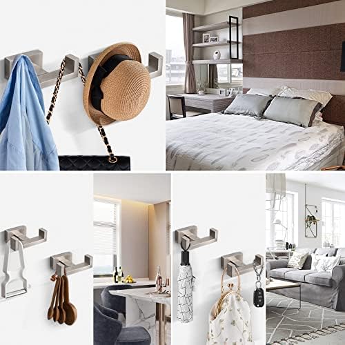 NearMoon Rust-Resistant Double Towel Hook Stainless Steel