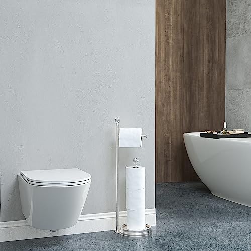 Elegant Toilet Paper Holder with Crystal Ball