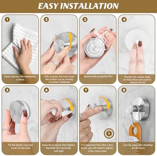 Sleek Suction Cup Hooks for Shower