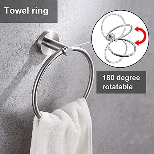 Sturdy Stainless Steel Towel Toilet Paper Holder Set
