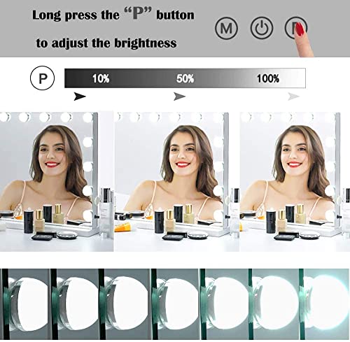 BENDIC 10X Vanity Mirror with 3 Lighting Modes