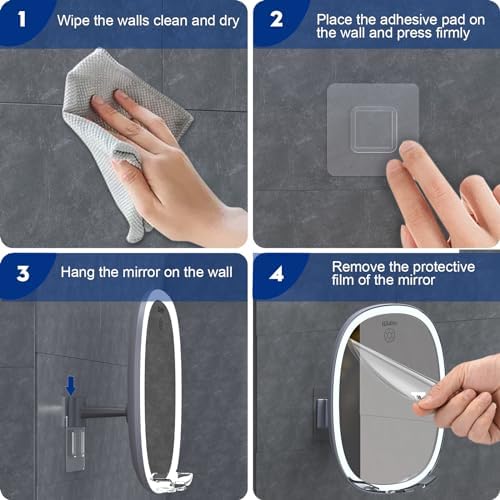 Adjustable LED Fog-Free Shaving Mirror for Bathroom