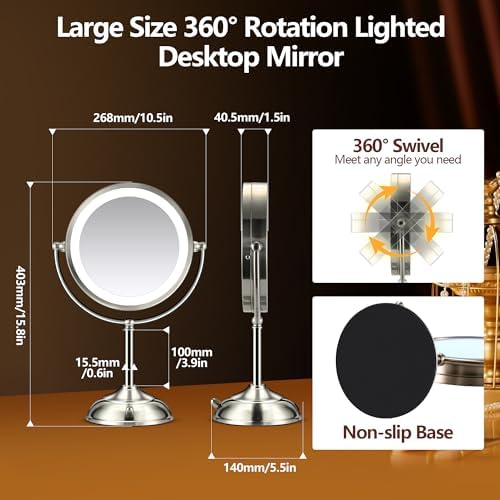 20X Magnifying Lighted Makeup Mirror for Daily Use