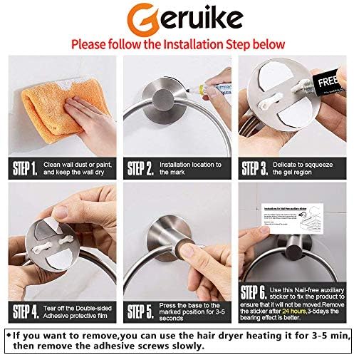GERUIKE Modern Adhesive Towel Ring