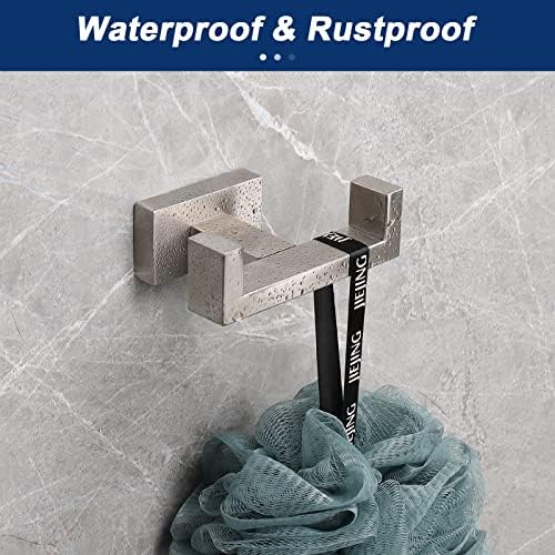 NearMoon Rust-Resistant Double Towel Hook Stainless Steel