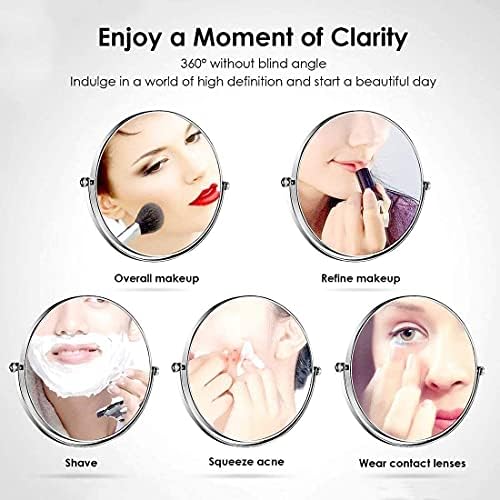 FOLDABLE wall-MOUNTED 10x Makeup Mirror