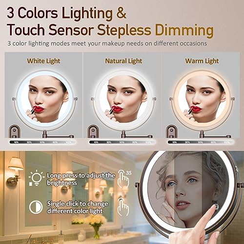Stylish Wall-Mounted Makeup Mirror