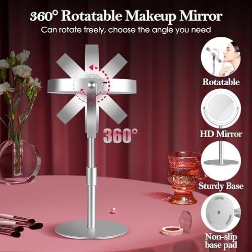 Pedomirror - Luxury Rechargeable Makeup Mirror with 360 Light