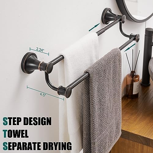 Adjustable stainless steel towel bar for bathrooms