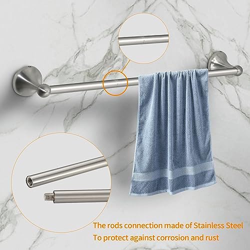 8-Piece Adjustable Towel Bar Set for Bathroom Hardware